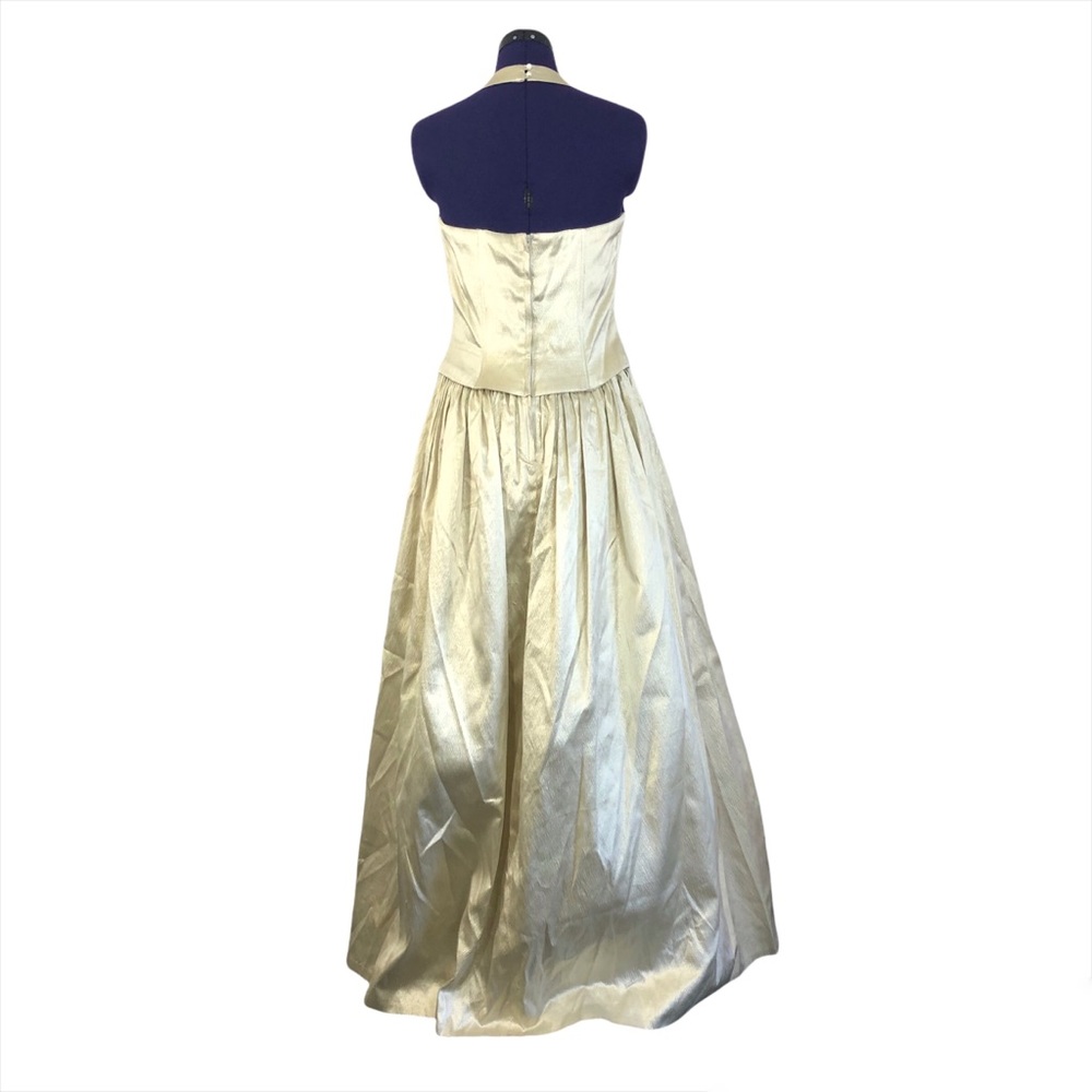 Gunne Sax Jessica McClintock Light Gold Sparkle Princess Renaissance Maxi Dress - Picture 5 of 17